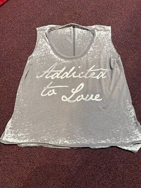 Addicted to Love Gray Women's Sleeveless Tee